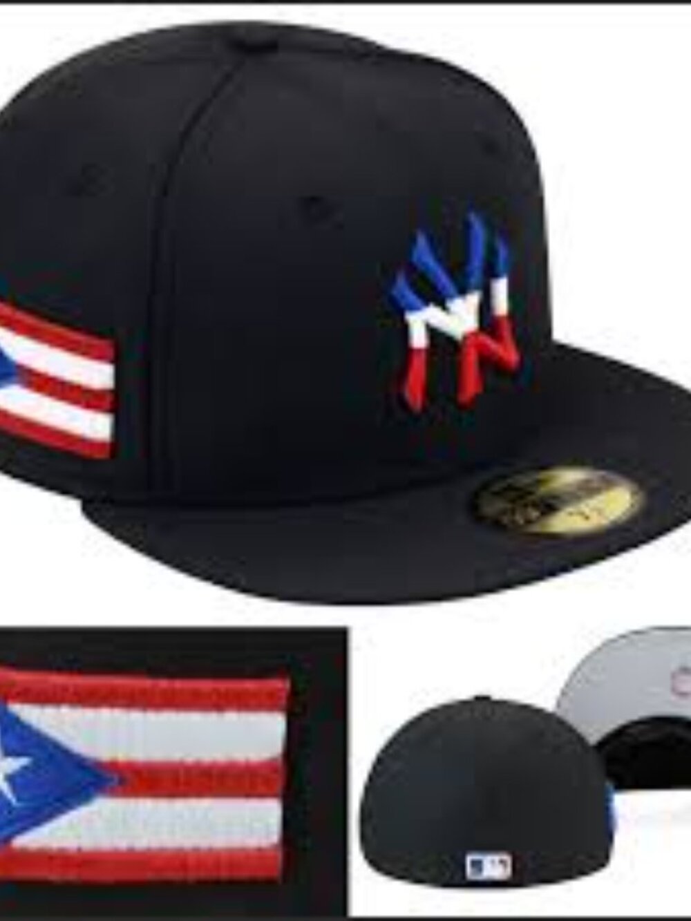 Men's New York Yankees New Era Black Puerto Rico 59FIFTY Fitted Hat